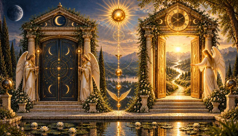 Two sacred temples representing initiation and sanctuary in the Tree of Life